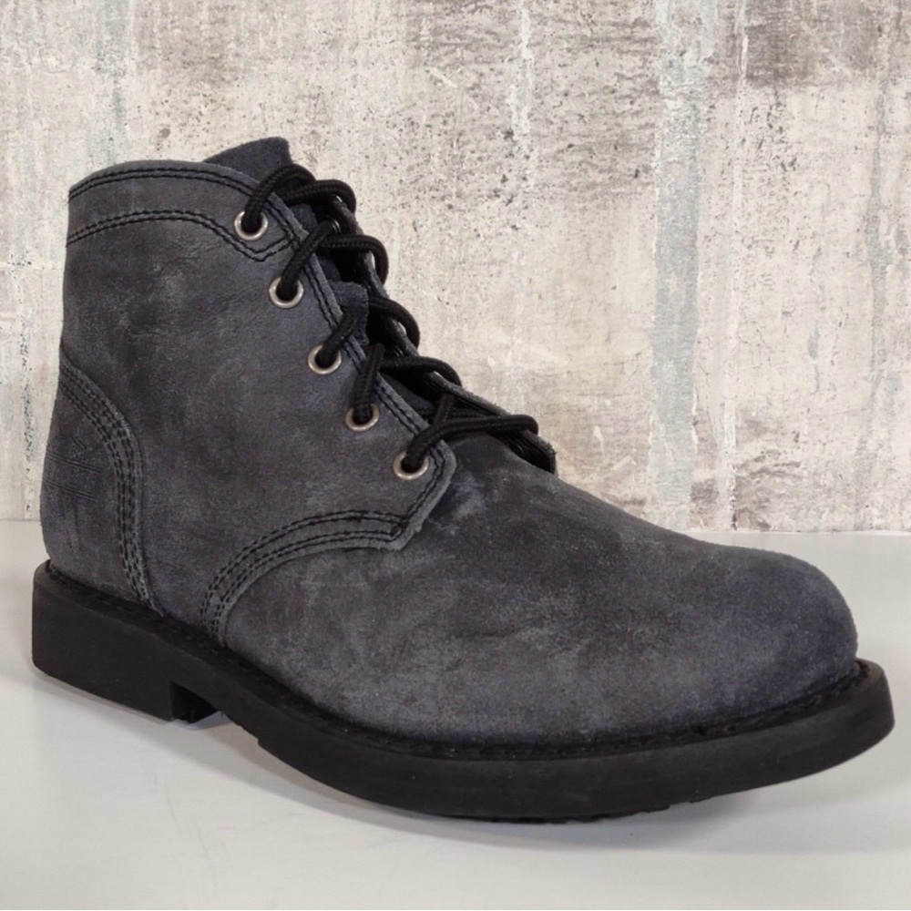 Harley-Davidson Men's Danford 5" Lace black and gray motorcycle boots